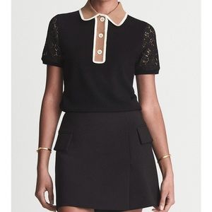 Reiss Eliza lace back shirt (size small) - new with tags